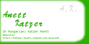 anett katzer business card